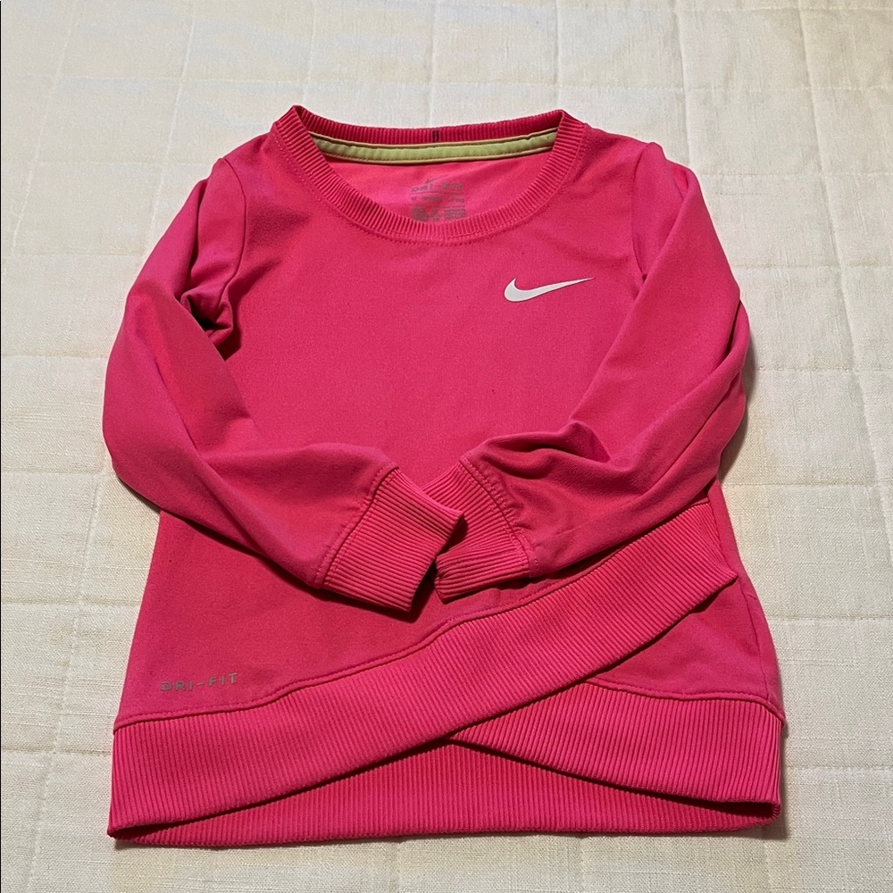 Nike Fuchsia Crewneck with White Swoosh